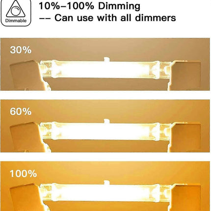 R7s Halogen Bulb Set of 5, 78mm 80w 230v, Dimmable Halogen Rod for Construction Site Floodlights.