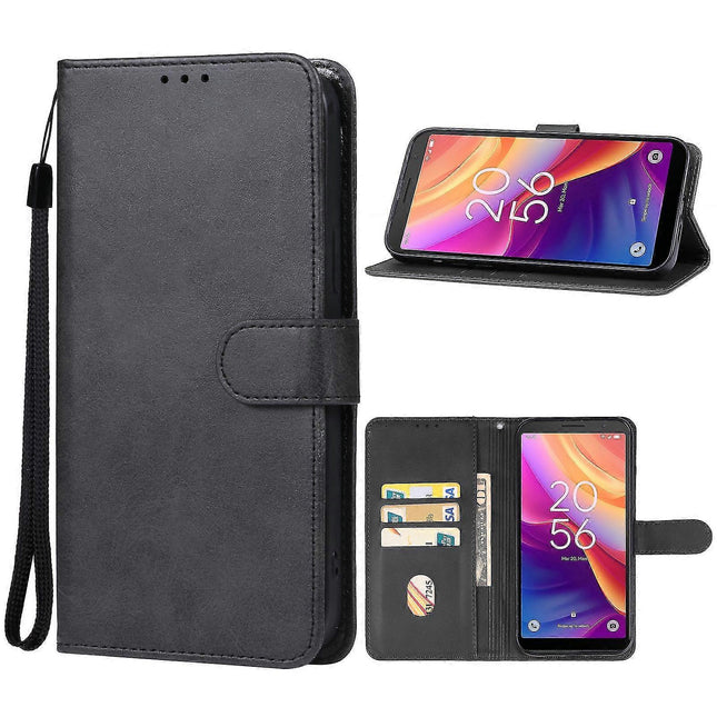 Leather Case for TCL 501 Black.