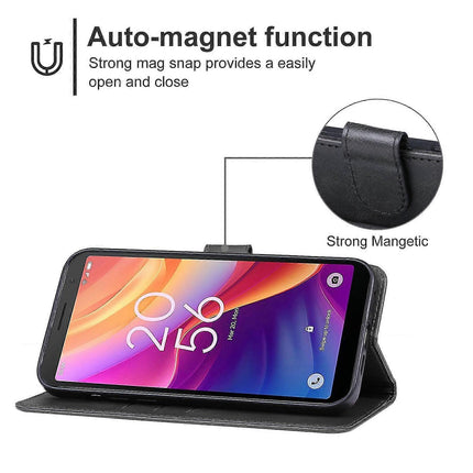 Leather Case for TCL 501 Black.