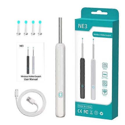 Wireless Smart Visual Ear Cleaner Usb WiFi Otoscope TW1 Ear Wax Removal Tool Set with Camera Ear Endoscope HD 1080P for iPhone iPad Android [db].