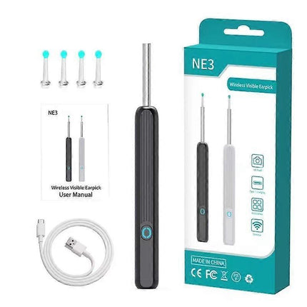 Wireless Smart Visual Ear Cleaner Usb WiFi Otoscope TW1 Ear Wax Removal Tool Set with Camera Ear Endoscope HD 1080P for iPhone iPad Android [db].