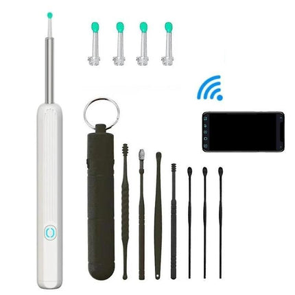 Wireless Smart Visual Ear Cleaner Usb WiFi Otoscope TW1 Ear Wax Removal Tool Set with Camera Ear Endoscope HD 1080P for iPhone iPad Android [db].
