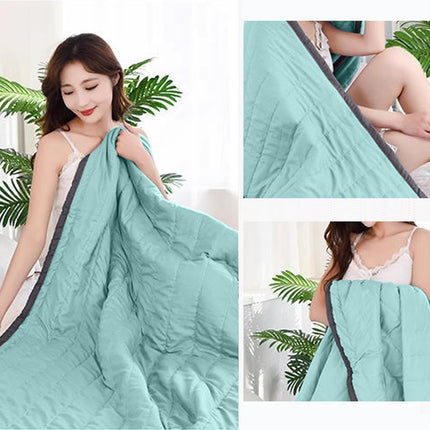 Cooling Blanket 100x140cm Double-Sided Summer Cooling Fiber for Hot Sleepers and Night Sweats.