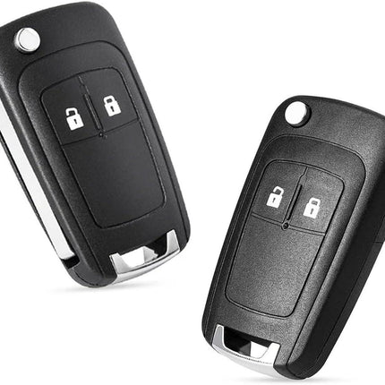 Vauxhall Opel Astra Insignia Vectra Zafira Meriva Mokka Key Shell Replacement Remote Control Car Key Case with Blade 2 Buttons 2pcs.