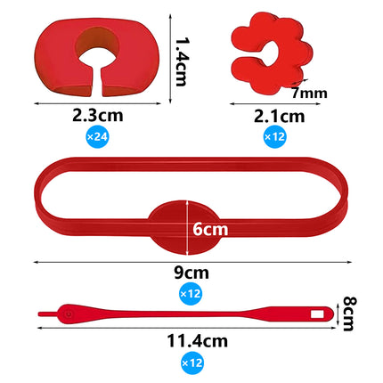 Glass Markers 60 pcs Silicone Reusable Compatible with Wine Glasses.