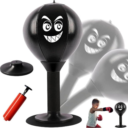 Stress Relief Boxing Ball for Desk with Suction Cup, Compatible with Office and Home Use, Perfect Gift Idea.