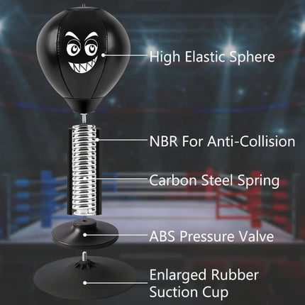 Stress Relief Boxing Ball for Desk with Suction Cup, Compatible with Office and Home Use, Perfect Gift Idea.