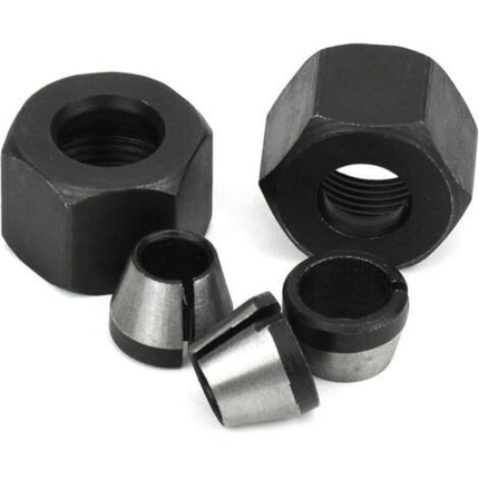 Router Collet Set of 6 - 6mm 6.35mm 8mm Countersunk Milling Chuck Collet Adapter.