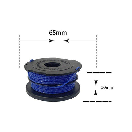 BLACK+DECKER Replacement Trimmer Spools 3-Pack A6441X3-XJ 3 x 12 m 1.5 mm Nylon Line Reflex Plus Self-Unwinding Blue.
