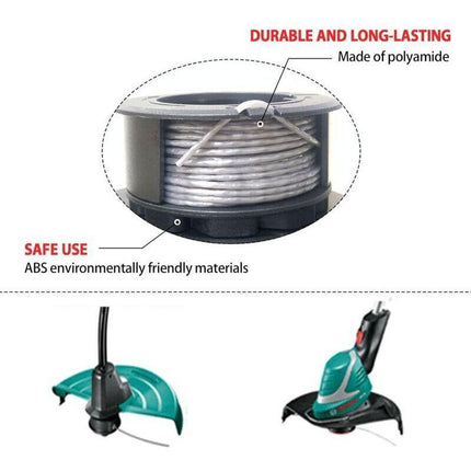 Set of 3 replacement spools for UniversalGrassCut 18V-26/18V-260/18/18-26/18-260, for ‎F016800570 and 1600A01R5J (6 m, 1.6 mm)..DEBUNS.