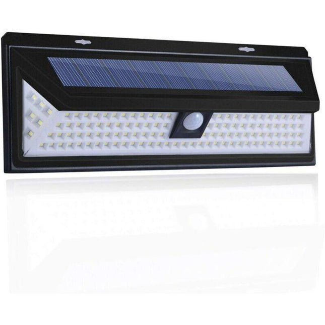 Solar Wall Light - 118 LED Solar Lamp 1000 Lumen Wall Light PIR Motion Sensor IP65 Waterproof Outdoor Garden..DEBUNS.