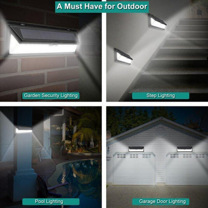 Solar Wall Light - 118 LED Solar Lamp 1000 Lumen Wall Light PIR Motion Sensor IP65 Waterproof Outdoor Garden..DEBUNS.