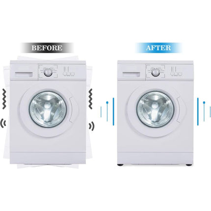 Washing Machine Anti-Vibration Pads, 4-Piece Set for Washer and Dryer Stability, Vibration-Damping Washine Machine Mat.