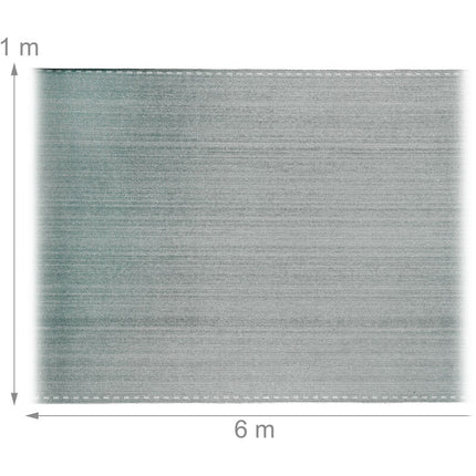 Fence Fabric Privacy Screen 1x5m Green HDPE UV-Stabilized Weatherproof for Garden Fences and Balcony Railings.