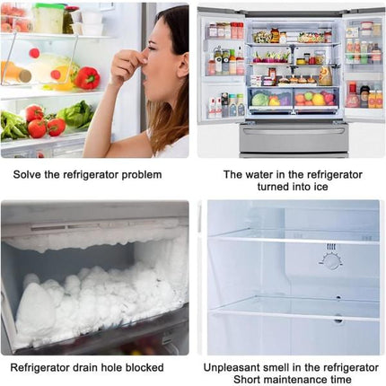 Refrigerator Drain Hole Cleaning Kit 8-Piece Set for Refrigerator Maintenance.