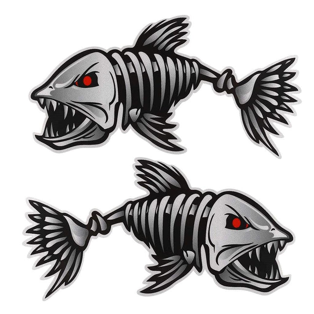 Kayak Fishing Boat Decal Sticker Set of 2, 25x13cm Reflective Car Decal Accessories.