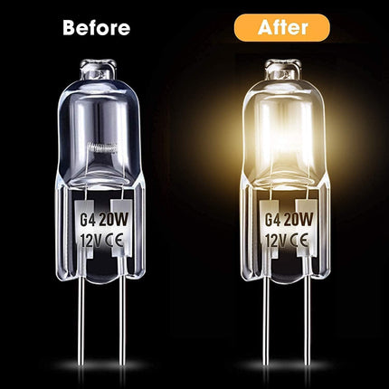 G4 halogen lamps 10W 12V - Warm white - 12 pcs 10W 12pcs 10W 12pcs.