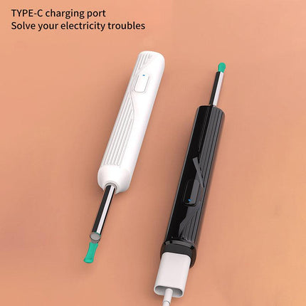 8 ST 1080P Wireless Ear Cleaning Otoscope Ear Cleaning Tool Black 8 PCS Set.