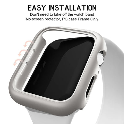 Hard PC Case for Compatible with Apple Watch 45mm 41mm 38mm 42mm 40mm 44mm iWatch SE Series 9 8 7 6 5 4 3 2 1 Matte Bumper Frame 3pcs.