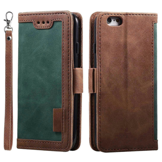 iPhone 16e Case with RFID Blocking Wallet and Stand, Leather Phone Case, Multicolor Green.