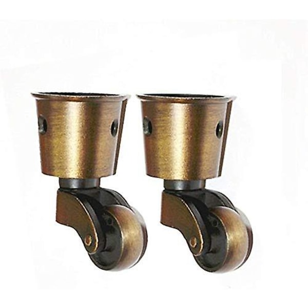 Brass Casters Set of 2 High Load Capacity Universal Furniture Casters.
