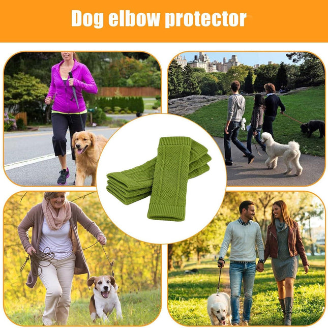 Dog Elbow Protector, 4 Dog Legs Knitted Socks, Dog Wound with Skin Friendly, Pet Leg Wound Protector, Dog Leg Warmer Wraps, Pet Elbow Protective Sleeve for Small Medium Dogs.