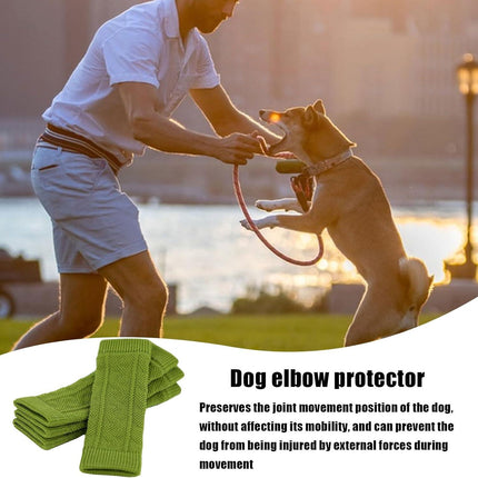 Dog Elbow Protector, 4 Dog Legs Knitted Socks, Dog Wound with Skin Friendly, Pet Leg Wound Protector, Dog Leg Warmer Wraps, Pet Elbow Protective Sleeve for Small Medium Dogs.