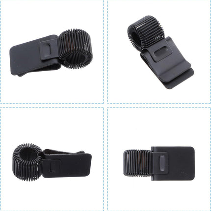 5Pcs Pen Loop Holder, Black Pen Clip Board Holders, Metal Pen Holder Clips with Adjustable Spring Loop, Pen Pencil Holder Organizer, for Notebook and Clipboard in Home, Office, Pocket.