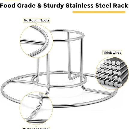 2-Pack Beer Can Chicken Holder for Grill Smoker Oven, Vertical Stainless Steel Beer Butt Chicken Stand for Whole Chicken Roaster, Food Grade & Non-Toxic Rack for Tender and Juicy Chicken.