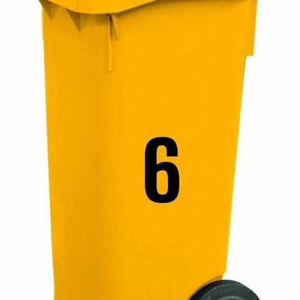 4 Inch Large Vinyl Number Stickers - 6 Sheets Mailbox Address Numbers for House - Self Adhesive 1-10 for Door, Trash Cans, Cars, Signs, Party Decor (Black).