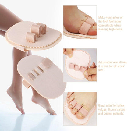 Toe Splint & Straightener, Adjustable Loops Hammer Toe Correctors Brace w/ Slip-on Cushion Metatarsal Pads for Claw Curled & Crooked Toes - Support Guard for Pre Post Surgery (3 loops 1 pair).