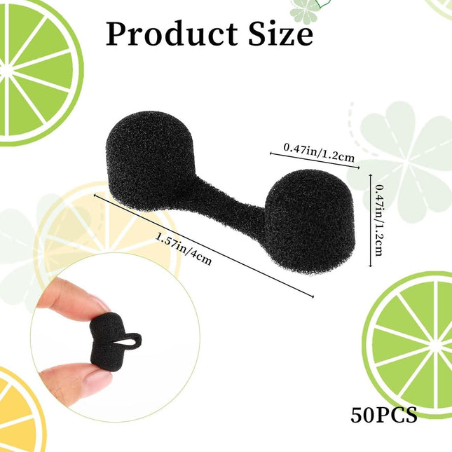 50Pcs Nose Plug Filter, Disposable Nose Dust Filters, Bulk Softness Sponge Nostril Filters, Nose Plug for Allergies and Dust, for Women Men Sunless Spray Tanning Outdoor Dust Construction Areas(Black).