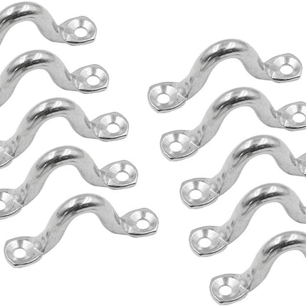 10Pcs M8 316 Stainless Steel Bimini Boat Top PAD Eye, Eye Straps, Tie Down, Kayak Deck Loops, Tie Down Anchor Point, Footman's Loop for Kayak Canoe Rigging.