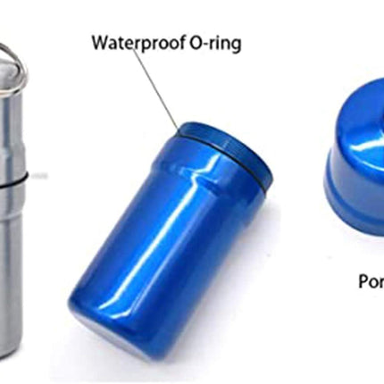 Cigarette Box, Aluminum Alloy Cigarette Case, Airtight Smell Proof Container, Cylinder Sealed Portable Waterproof Unique Birthday for Women Men 2pcs.