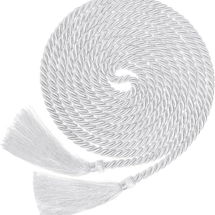 153 Inch Cincture Clergy Rope with Tassels Monks Religious Rites Celebrating Masses Alba Robes Vestments Ceremonial Decor of Christian Denominations for Priest Deacon Altar Server (White).
