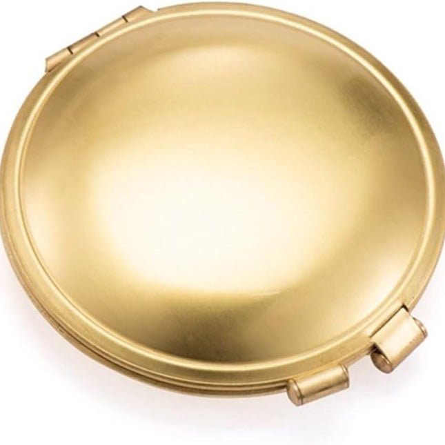 Compact Round Kerosene Lighter, Vintage Trench Windproof Copper/Brass Lighter, Refillable Portability Semi-Automatic Lighters for Collection Decorative Gift Present (Fuel Not Included) (Size : Gold).