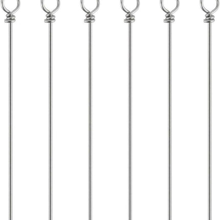 Pack of 100 Bass Fishing Spinner Shaft Looped Stainless Steel Wire Lure Making.
