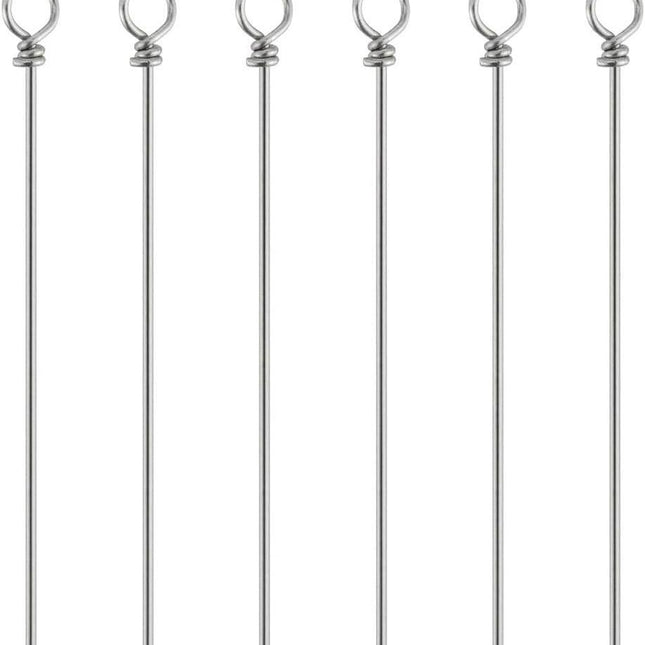 Pack of 100 Bass Fishing Spinner Shaft Looped Stainless Steel Wire Lure Making.