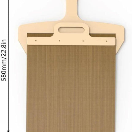 Pizza Smart Slide Magic Pizza Pizza Slide, Pizza Paddle with Handle - Sliding Pizza Shovel Slide, Detachable for Easy Pizza Transfer, Brown.