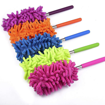 Washable Dusters for Cleaning, Phoenixes Feather Duster Extendable Dusting Wand 11"-30", Wet or Dry Use (5 Pcs).