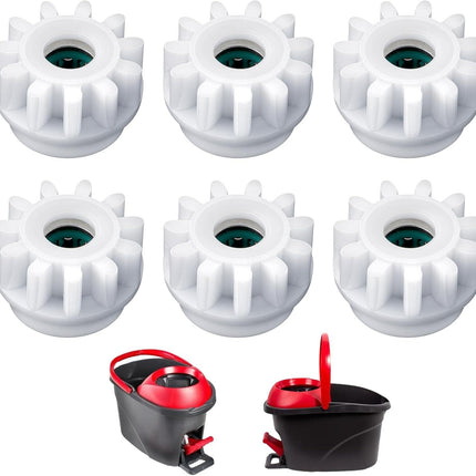 6Pcs Spin Mop Replacement Parts, Spin Mop Bucket Clutch Bearing Gear Replacement Compatible with Ocedar, One Way Bearing Bucket Gears Pedal Repair Replacement for Vileda and More Rotation Mop.