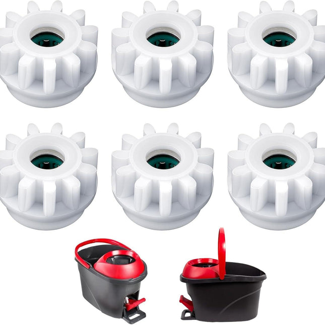 6Pcs Spin Mop Replacement Parts, Spin Mop Bucket Clutch Bearing Gear Replacement Compatible with Ocedar, One Way Bearing Bucket Gears Pedal Repair Replacement for Vileda and More Rotation Mop.