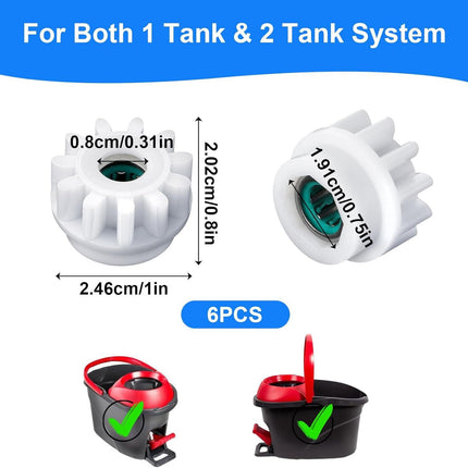 6Pcs Spin Mop Replacement Parts, Spin Mop Bucket Clutch Bearing Gear Replacement Compatible with Ocedar, One Way Bearing Bucket Gears Pedal Repair Replacement for Vileda and More Rotation Mop.