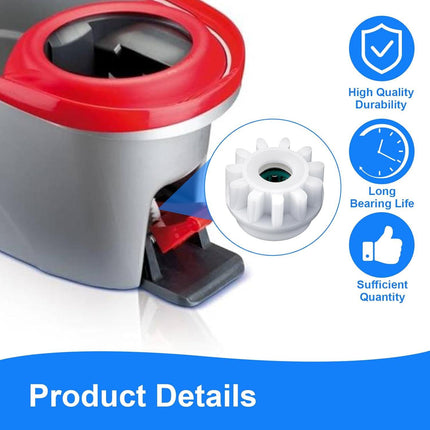 6Pcs Spin Mop Replacement Parts, Spin Mop Bucket Clutch Bearing Gear Replacement Compatible with Ocedar, One Way Bearing Bucket Gears Pedal Repair Replacement for Vileda and More Rotation Mop.