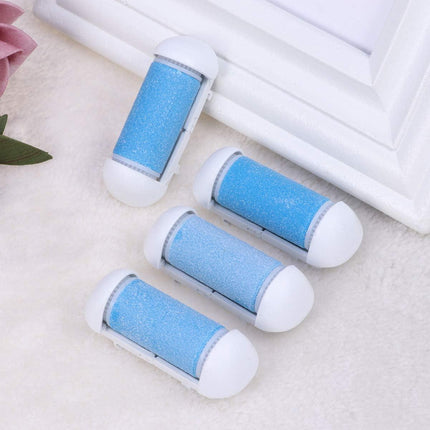 Electric Foot Remover 4pcs Replacement Roller Refill Head Pedicure Hard Skin Remover Rollers Electric Remover Accessories Foot File Foot Sander(Blue).