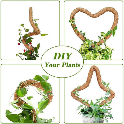 4 pcs Monstera moss rods for indoor plants, bendable plant holder.