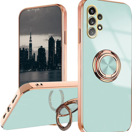 Compatible with Samsung Galaxy A32 5G Green Case, 360 Magnetic Protection Shockproof Car Holder Case.