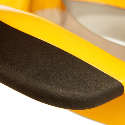 Mango Slicer with Stainless Steel Blade, Non-Slip Handle, Split and Core Mangoes, Black and Yellow.