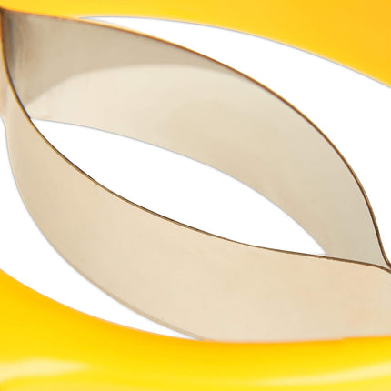 Mango Slicer with Stainless Steel Blade, Non-Slip Handle, Split and Core Mangoes, Black and Yellow.