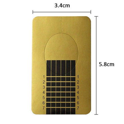 Gold Nail Templates 500 pcs Nail Forms - Compatible with Professional Nail Art.